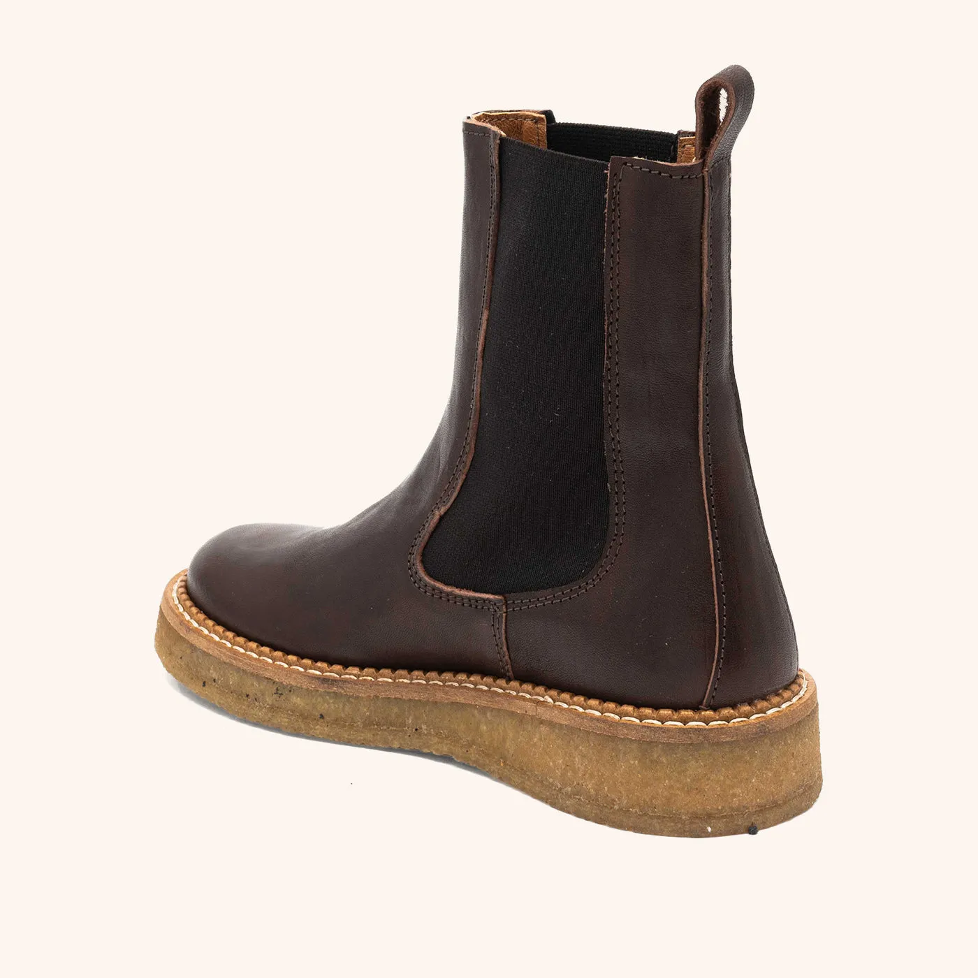Bisgaard Naya støvle dark brown crepe læderstøvle