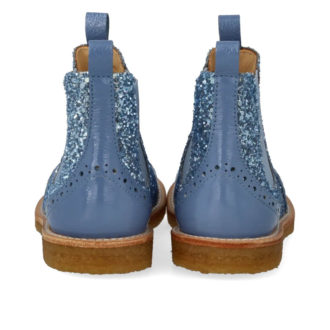 Angulus Chelsea støvle brogue glitter str 26-32