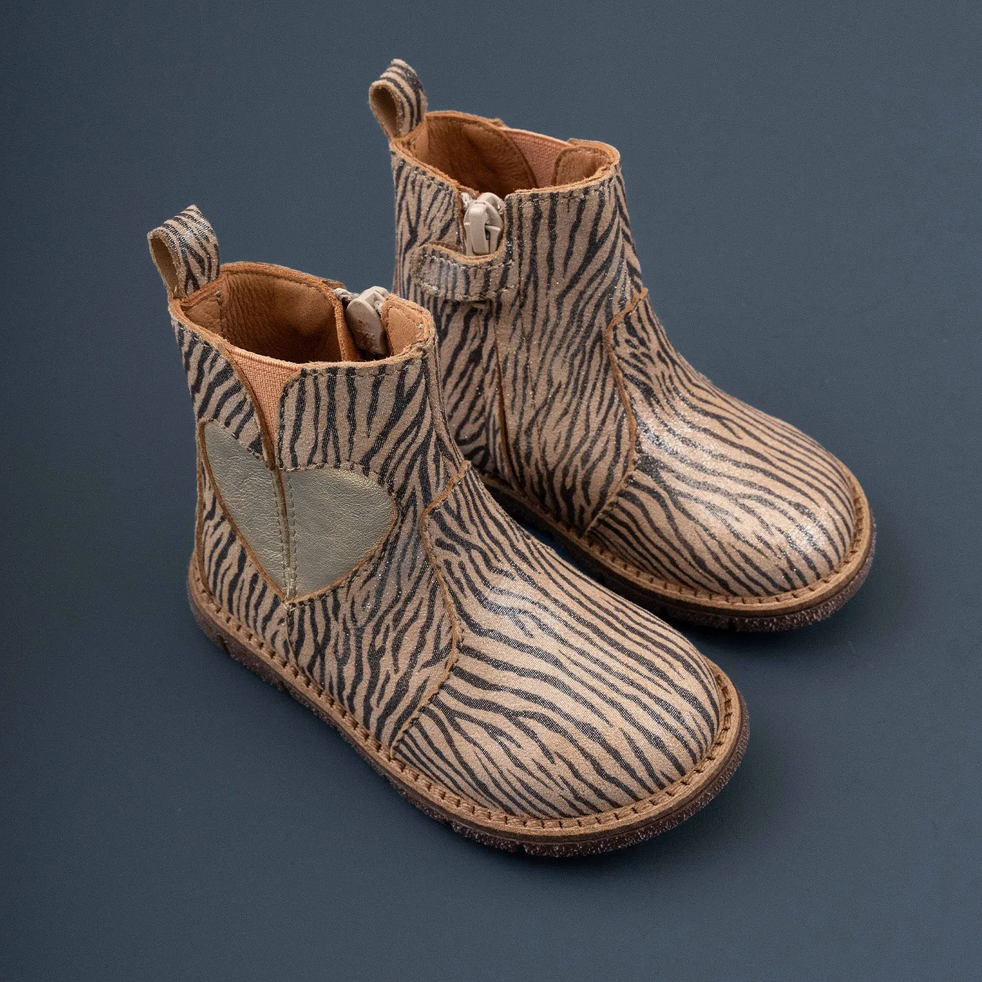 Bisgaard Maggie ankelstøvle zebra glitter