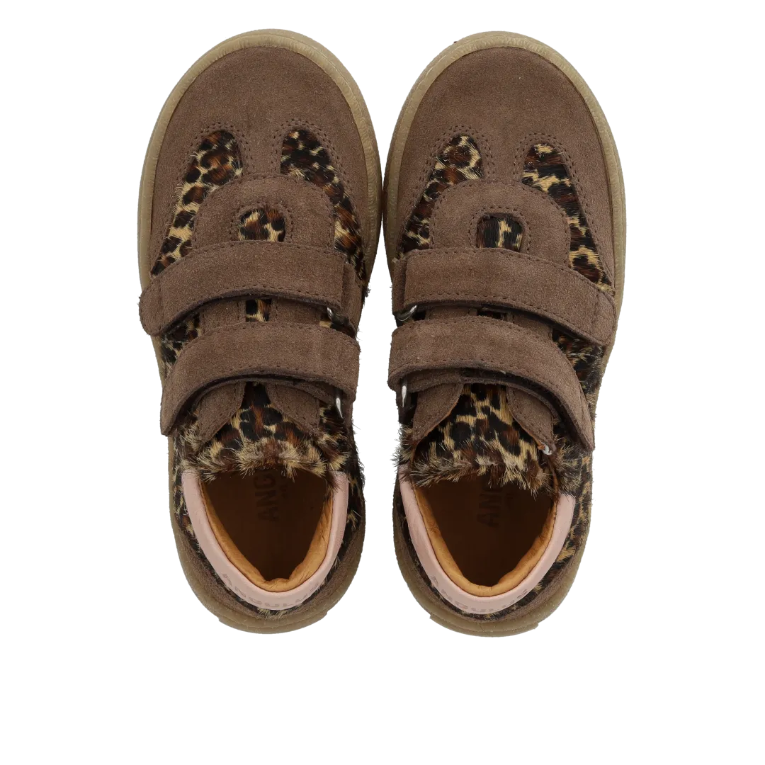 Angulus Court sneaker børnesneaker pony leopard