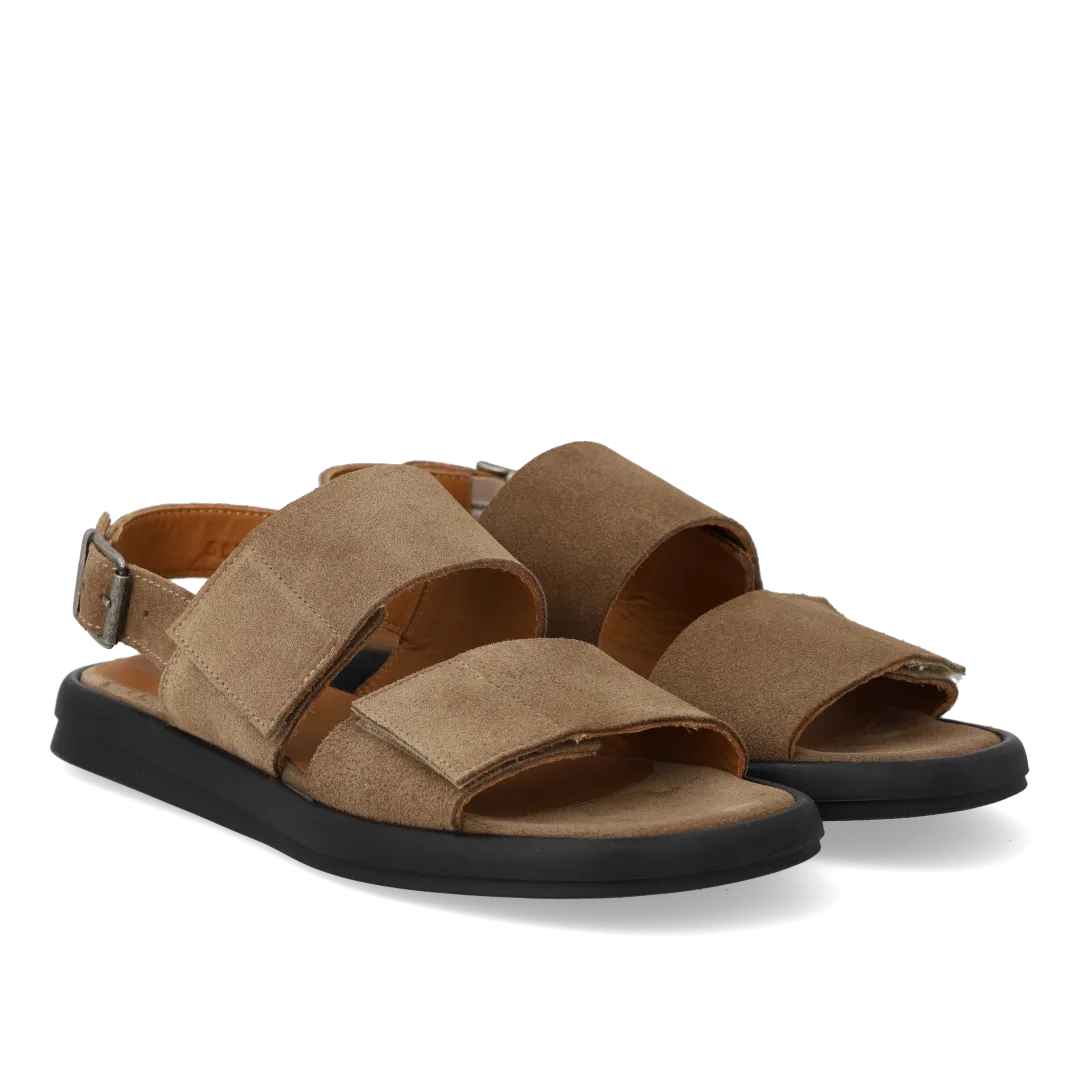 Angulus sandal med velcroremme sort sål