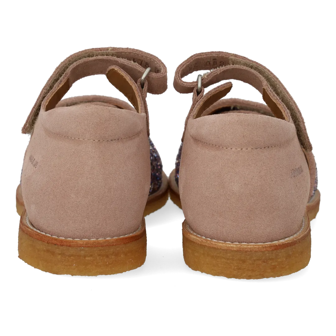 Angulus Justerbar sandal børnesandal glitter læder