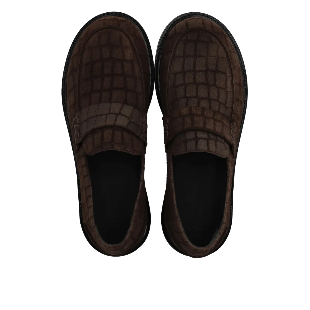 Angulus Penny loafer klassisk bred pasform læder