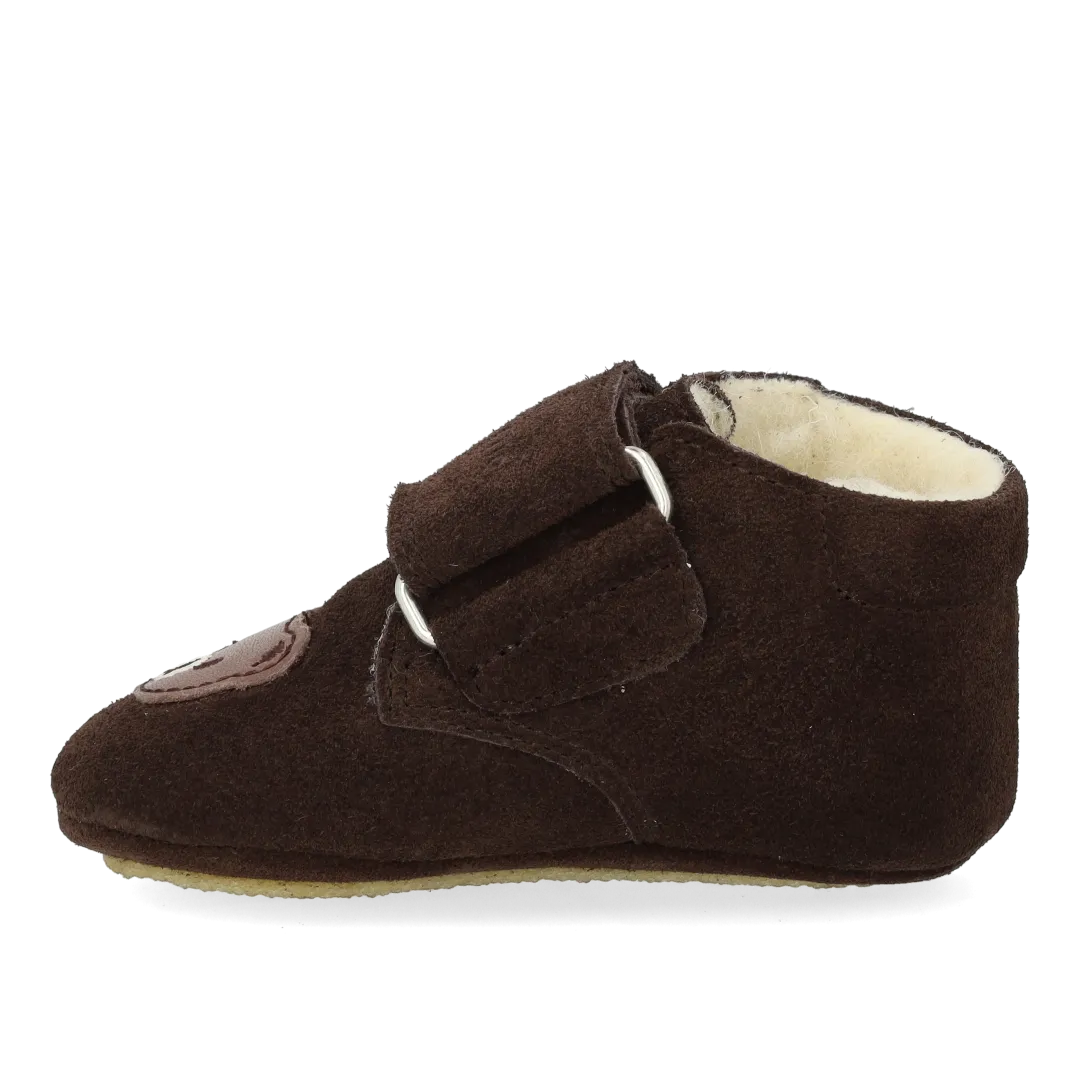 Angulus Prewalker med bamse hjemmesko merino uld