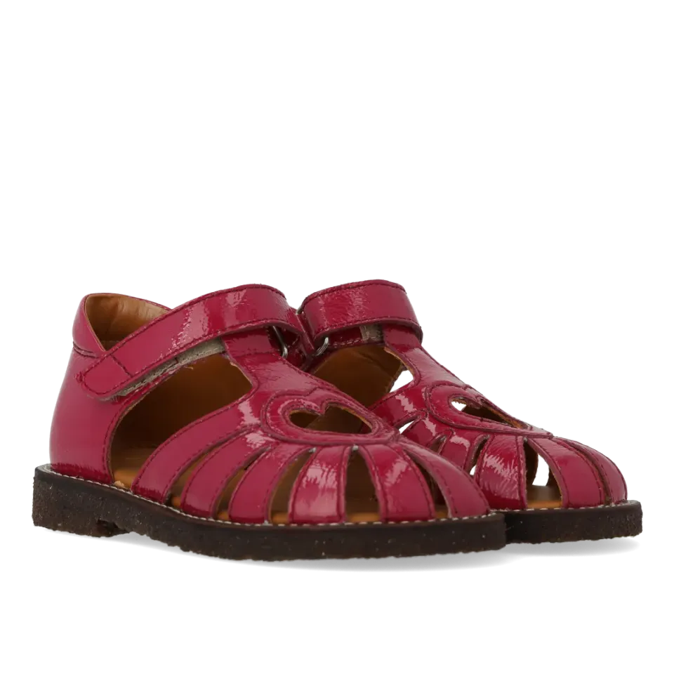 Angulus hjertesandal børnesandal glitter rummelig