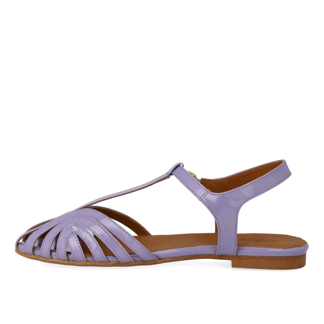 Angulus Flad sandal med smuk organisk frontdetalje damesandal