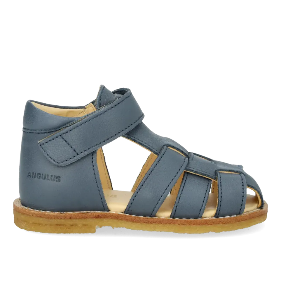 Angulus Begynder sandal med velcro lædersandal lukket tå