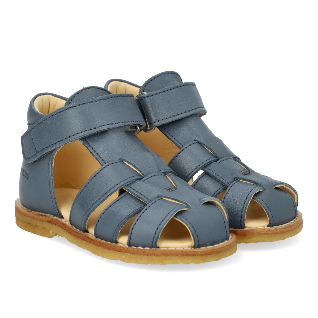 Angulus Begynder sandal med velcro lædersandal lukket tå