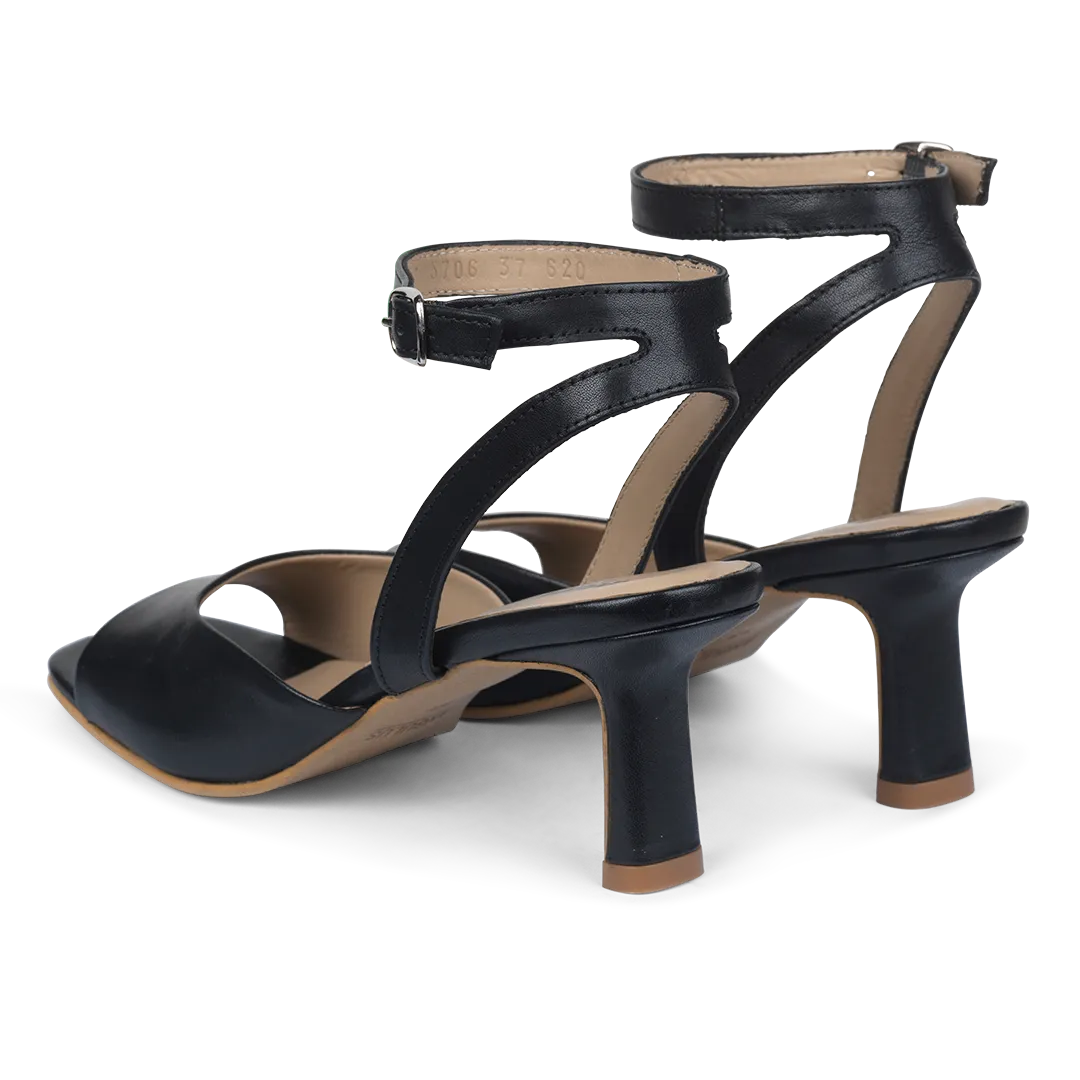 Angulus Sandal Hæl remsandal læder 6 cm
