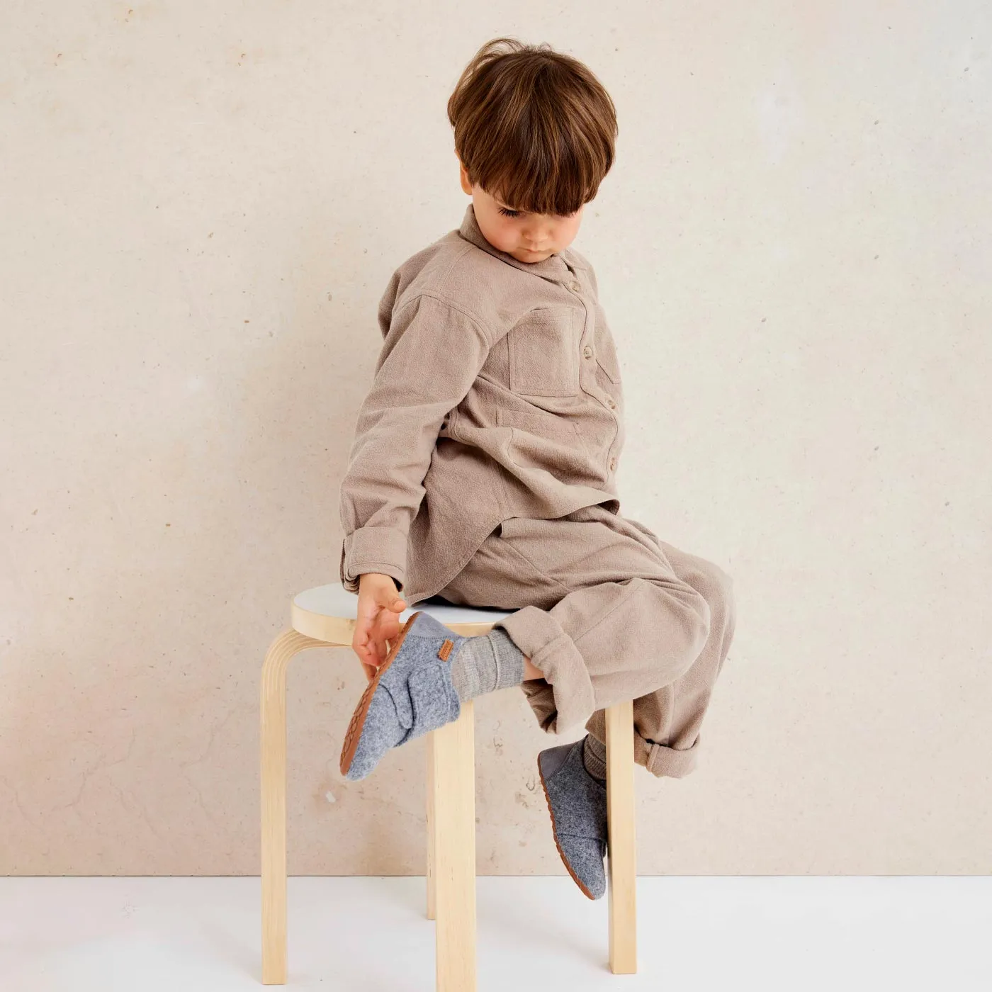 Bisgaard Casual Wool hjemmesko grå - uld