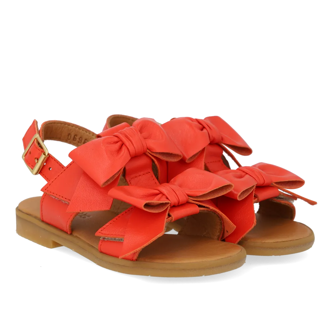 Angulus sandal åben tå børnesandal med sløjfe