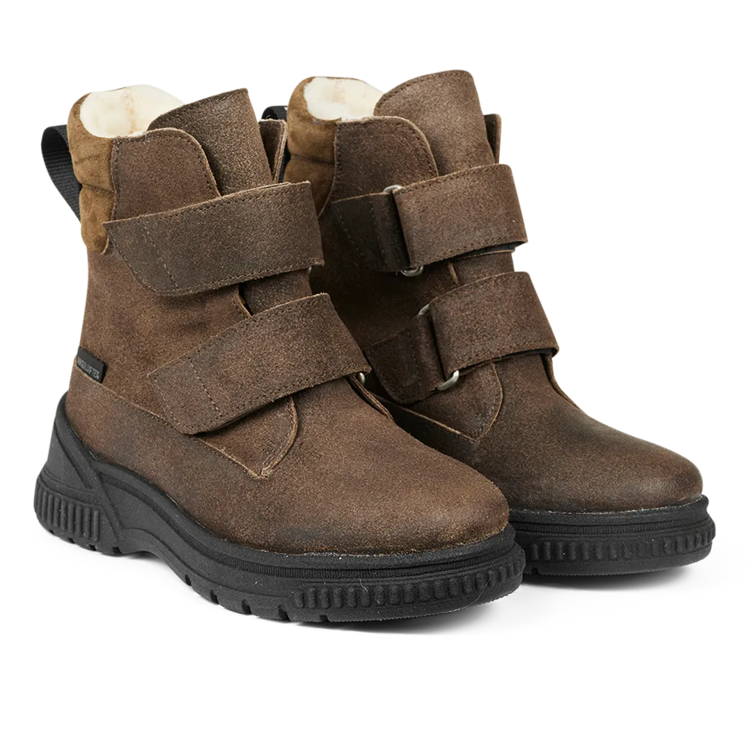Angulus TEX-Støvle Velcro Uldfoer vinterstøvler str 32-38