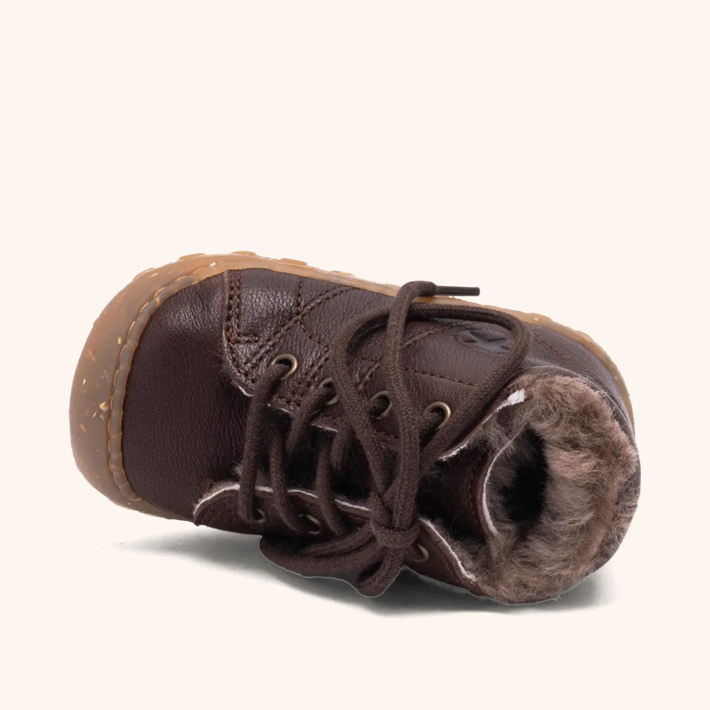 Bisgaard Hale barfodsstøvle Dark Brown lam