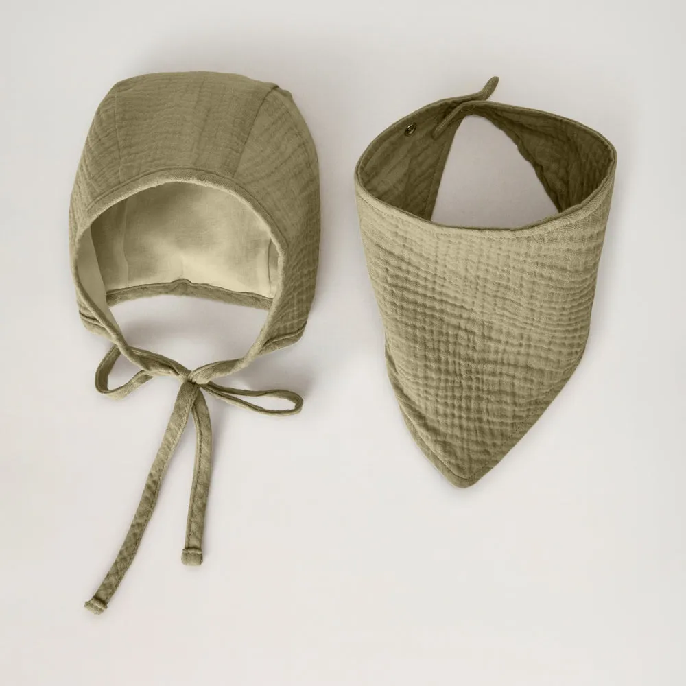 BabyMocs Muslin Bonnet babyhue økologisk 0-6 mdr