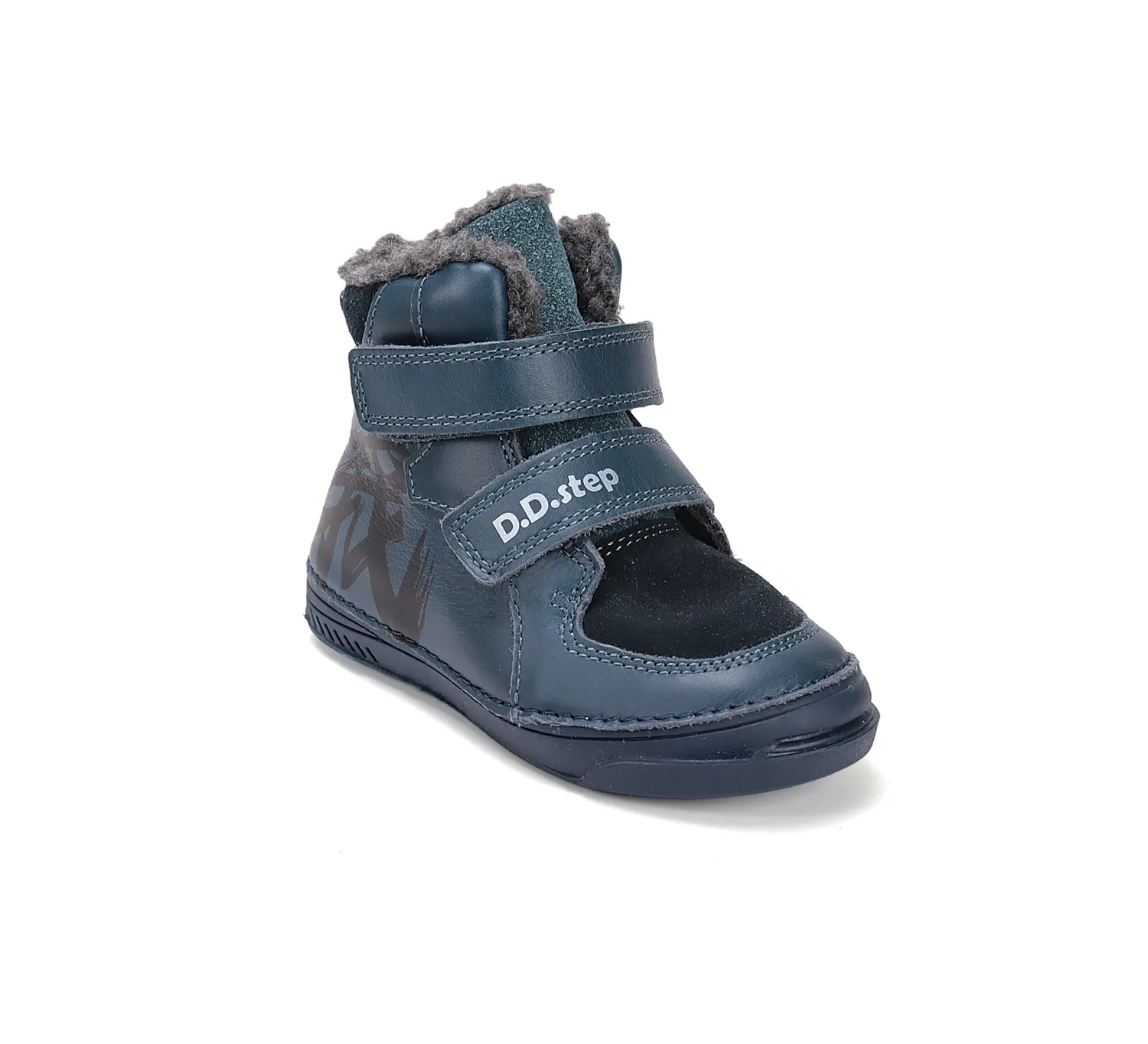 DD Step W040-52255 vinterstøvler dreng – varm foret