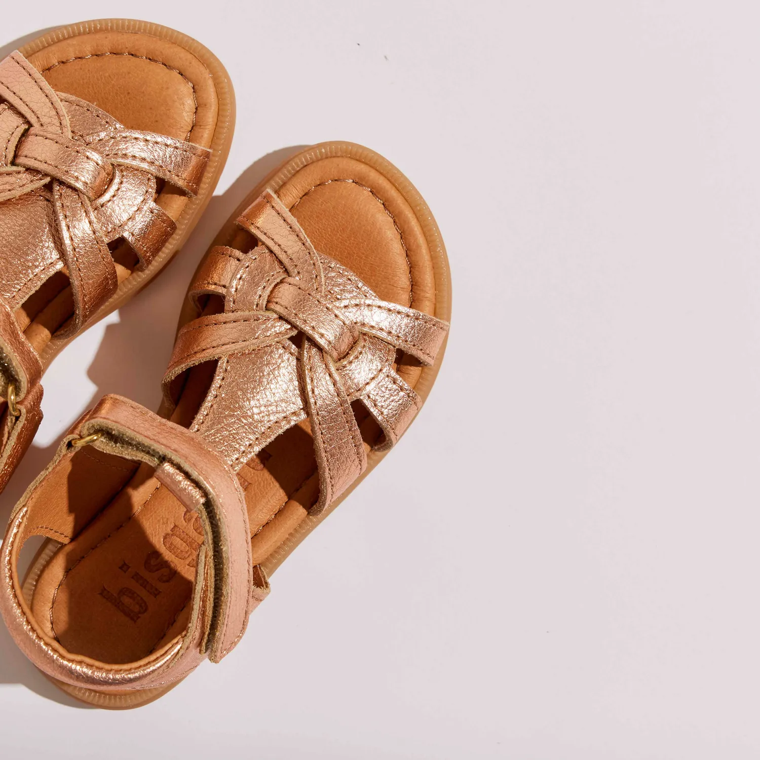 Bisgaard Felicia sandal rose gold læder remme