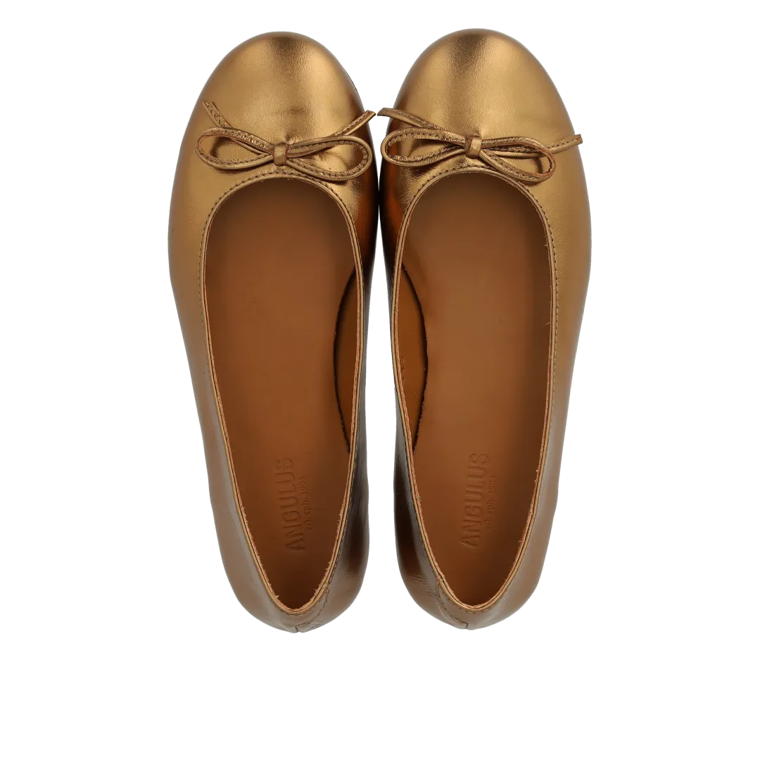 Angulus Ballerina med sløjfedetalje ballerinasko læder