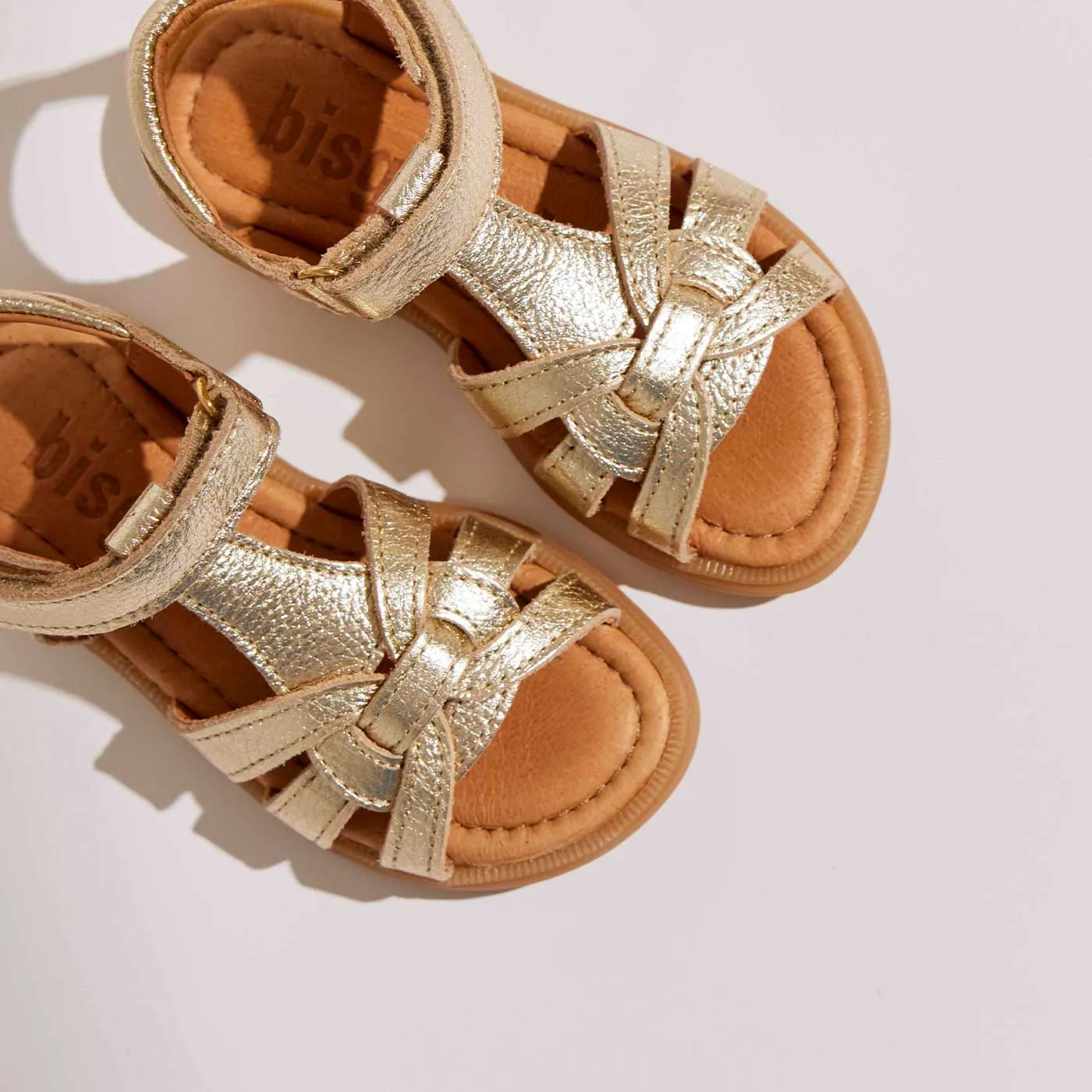 Bisgaard Felicia sandal gold læder åben