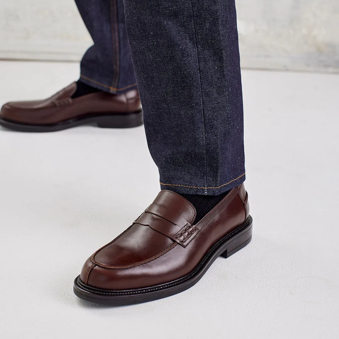 Angulus klassisk loafer herresko læder penny
