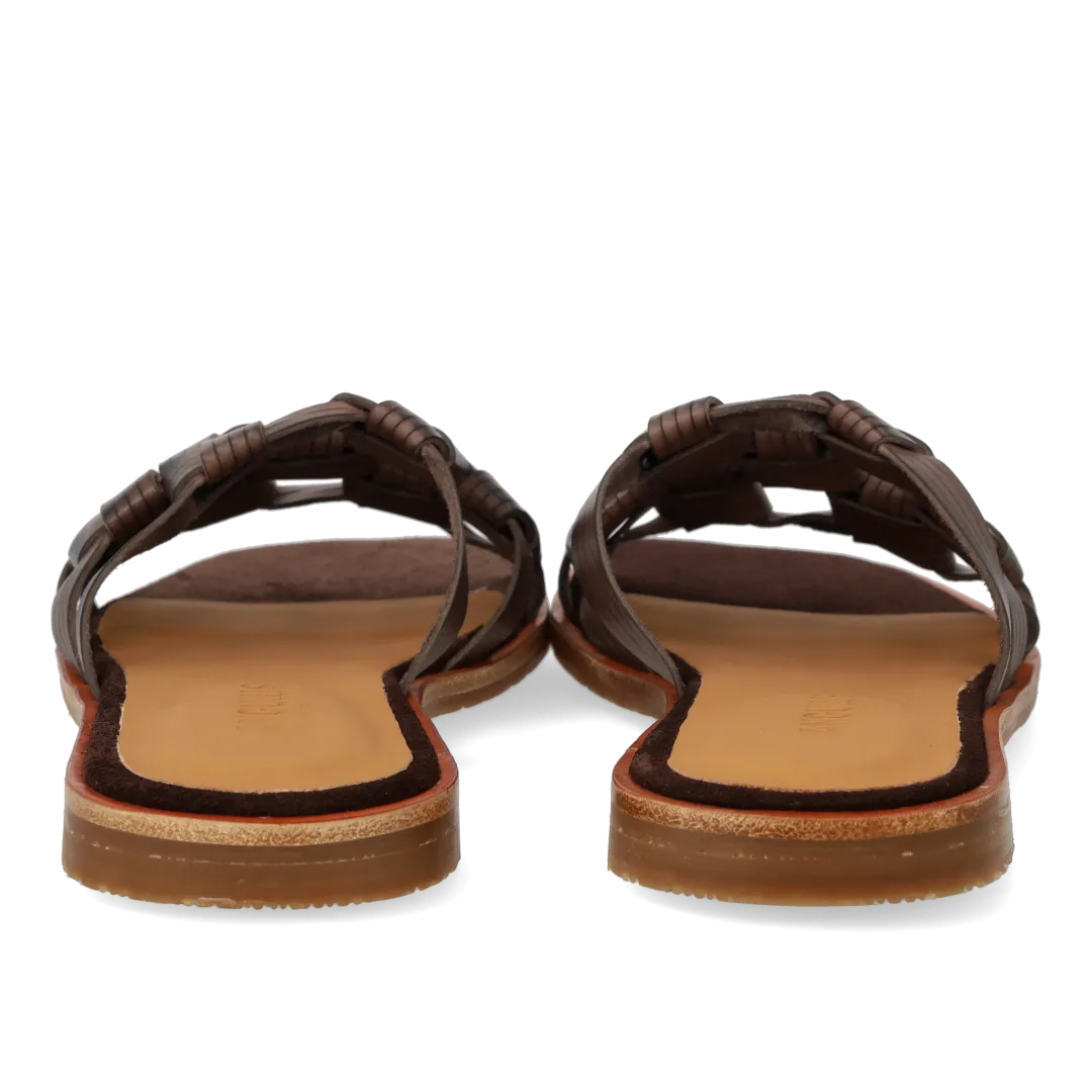 Angulus Slip-on sandal flet dame sandal læder