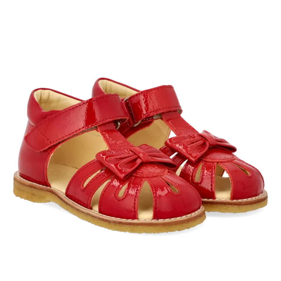 Angulus Begynder Sandal med Sløjfe børnesandal velcro læder