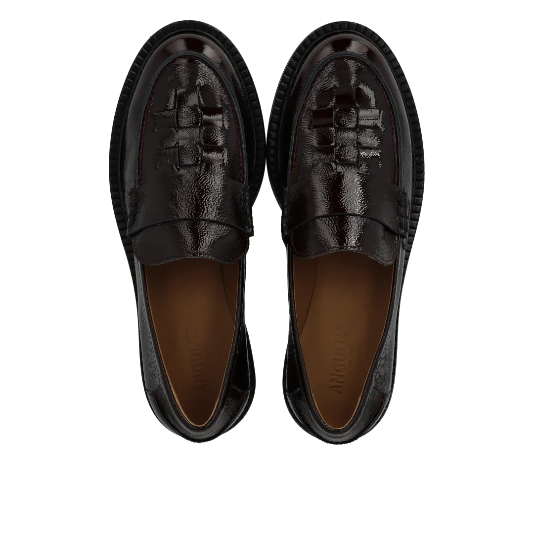 Angulus Loafer med fletdetalje damesko chunky
