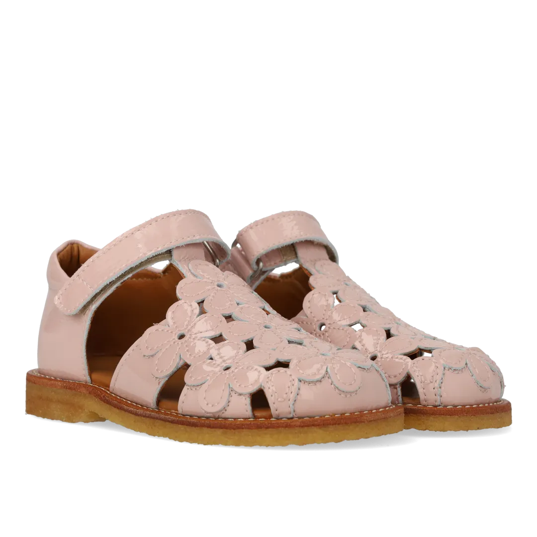 Angulus Sandal lukket tå blomster børnesandal rummelig