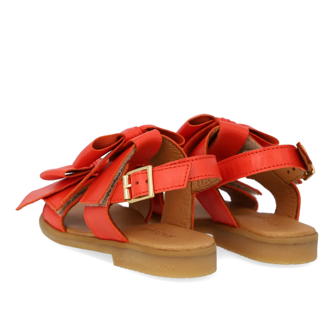 Angulus sandal åben tå børnesandal med sløjfe