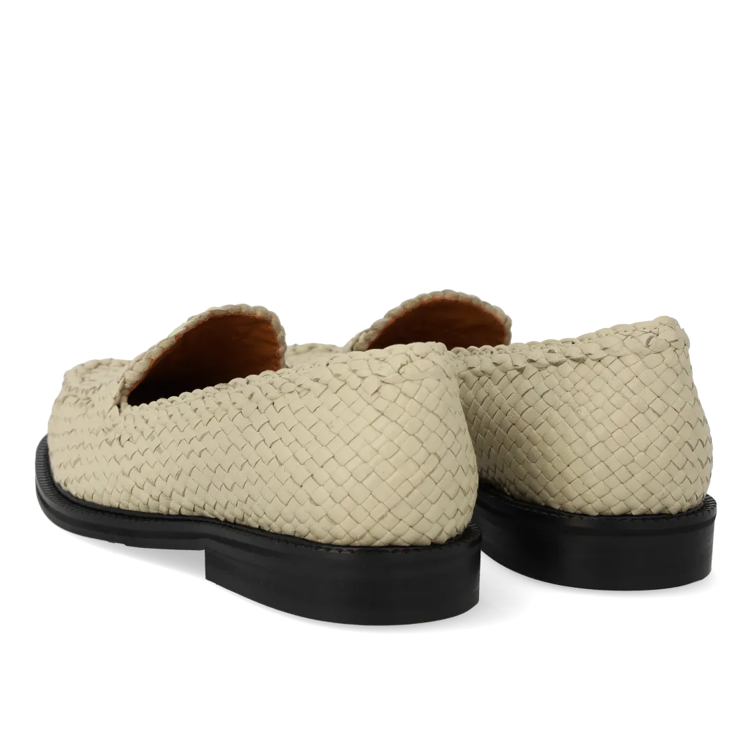 Angulus Håndflettet penny loafer dame læder