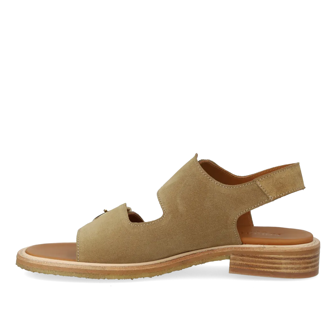 Angulus Sandal lædersandal med guldspænde