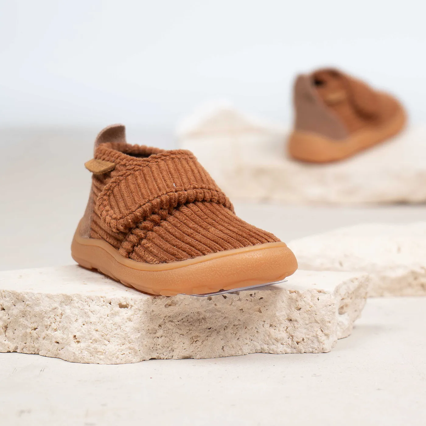 Bisgaard Barefoot Basic barfodssko brun tekstil