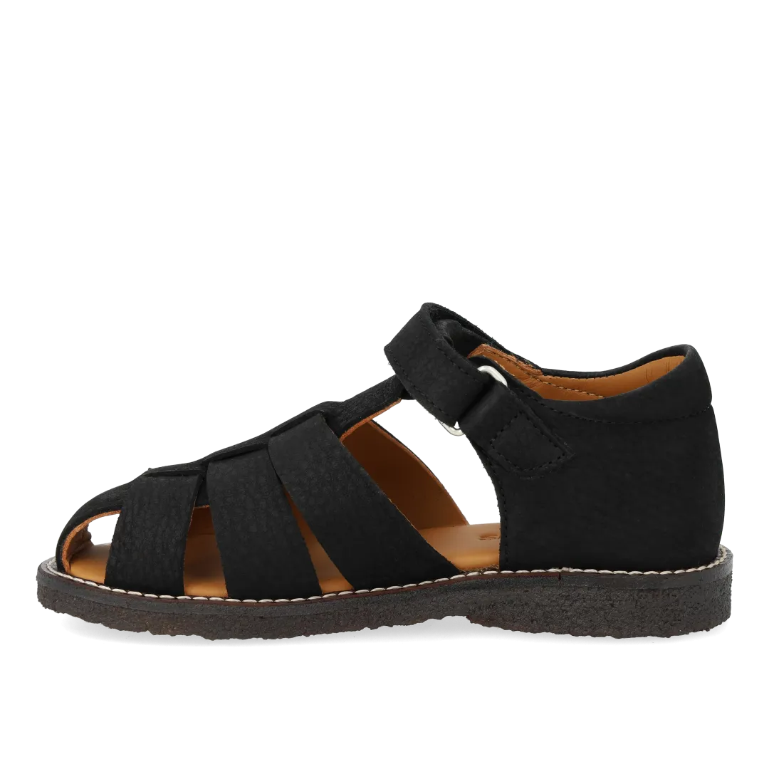 Angulus Klassisk ruskindssandal børnesandal velcro