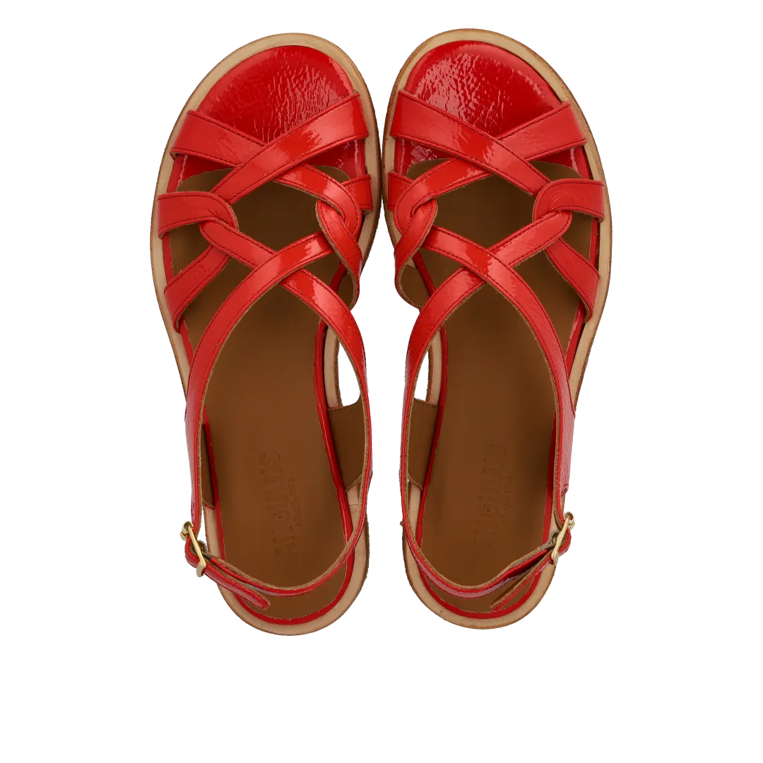 Angulus Sandal med remdetaljer damesandal læder