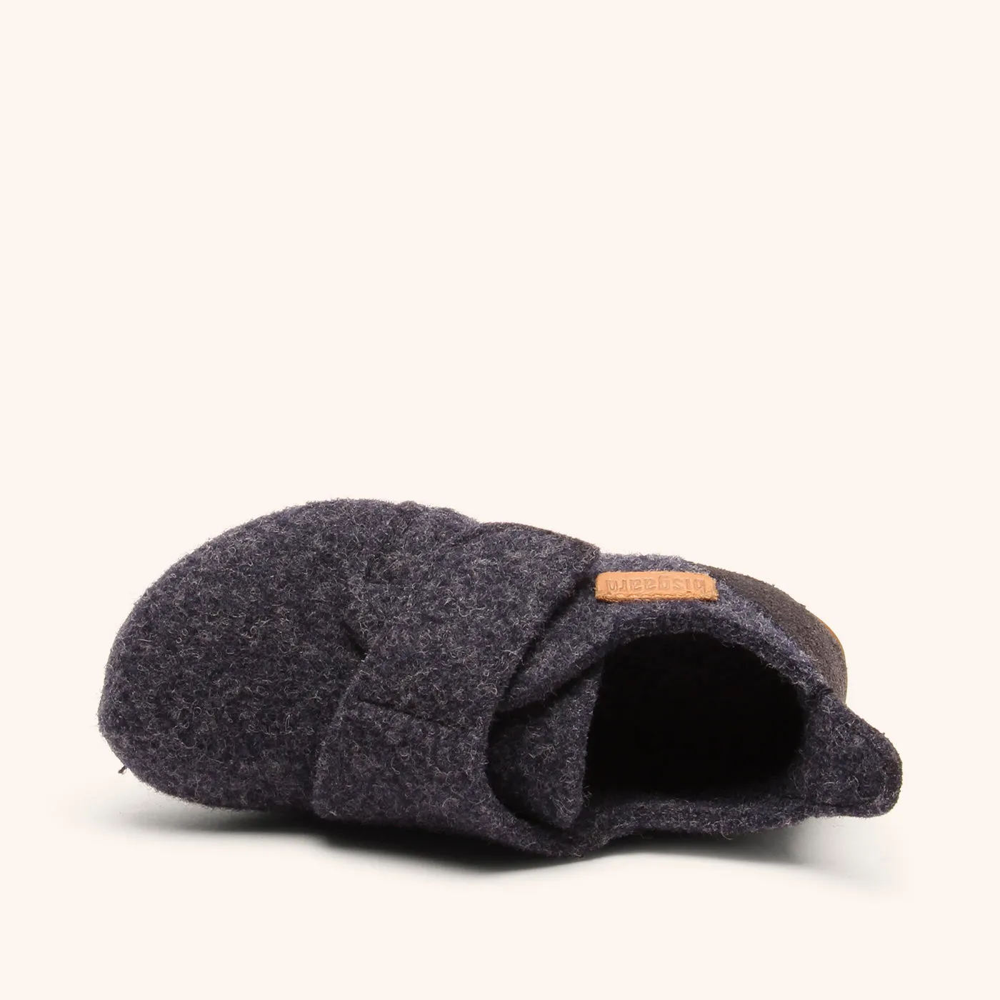 Bisgaard Casual Wool hjemmesko blå uld filt