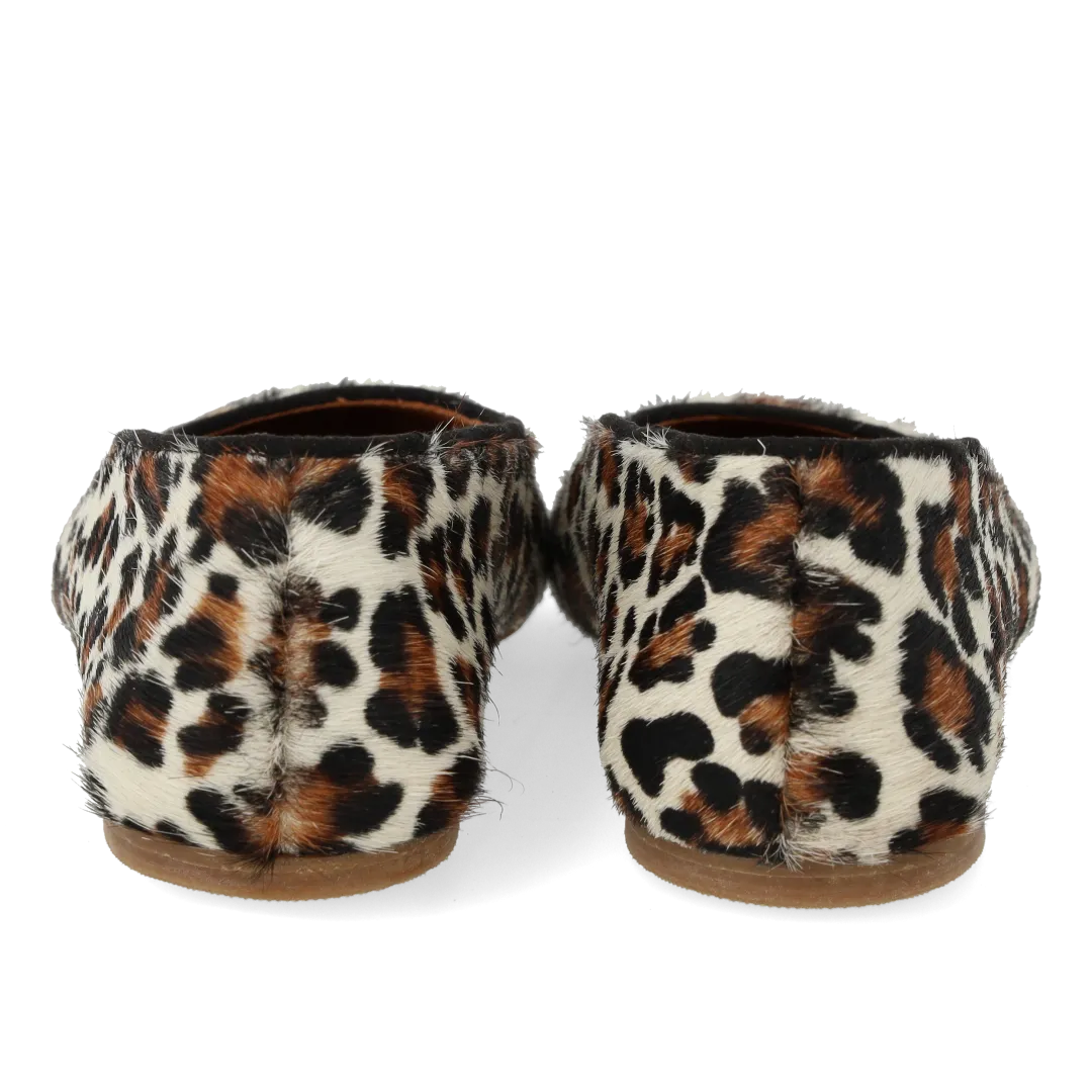 Angulus Leopard ballerina pumps spids tå 5 cm hæl