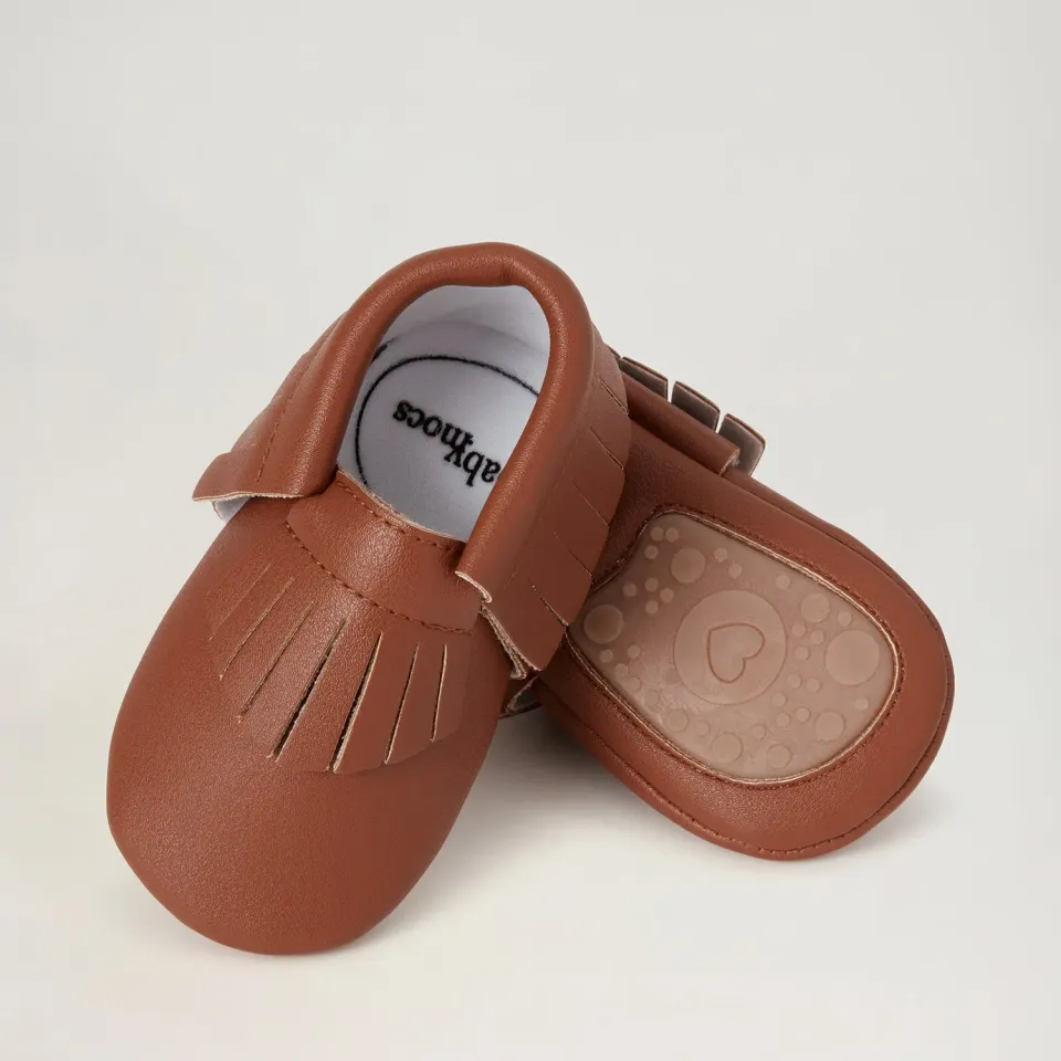 BabyMocs Neutral Mocs mokkasin mørkebrun fleksibel sål