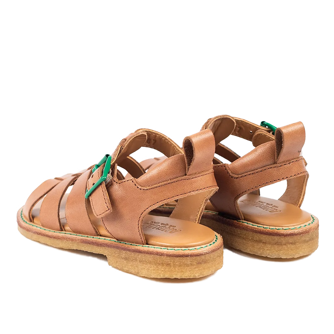 Angulus Sandal med spænde og kontrast detaljer børnesandal læder