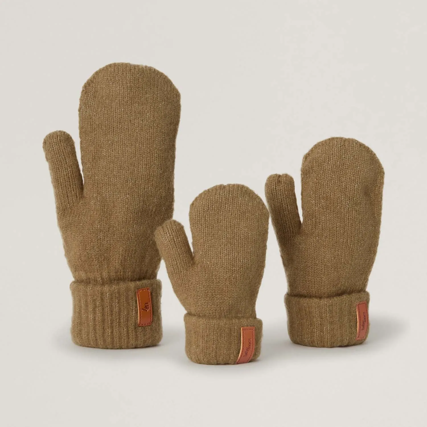BabyMocs Mittens vanter Greige 0 mdr-2 år