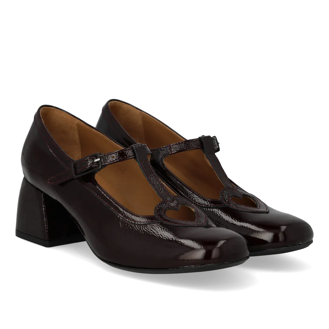 Angulus Mary Jane pump damesko krøllak 5 cm hæl