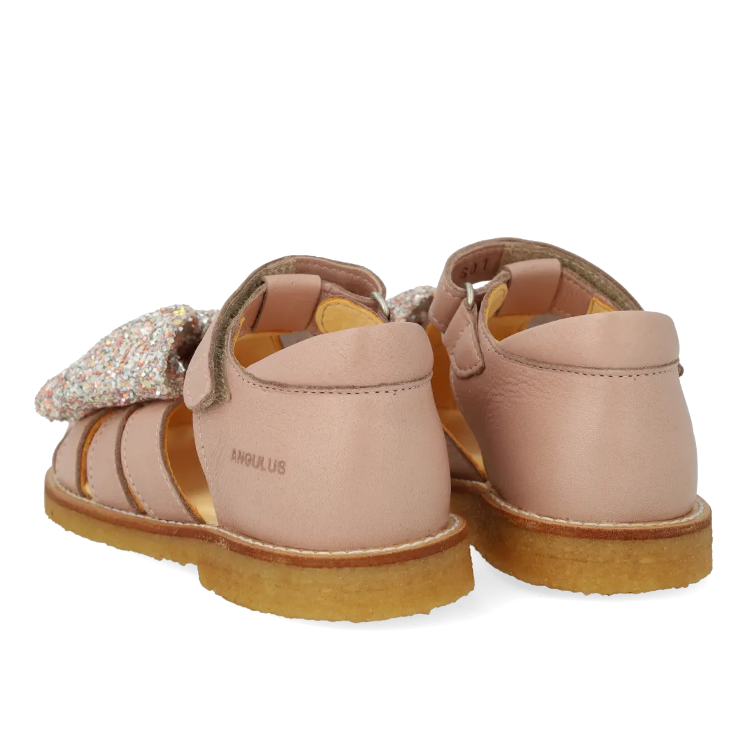 Angulus sandal glittersløjfe velcro str. 19-25
