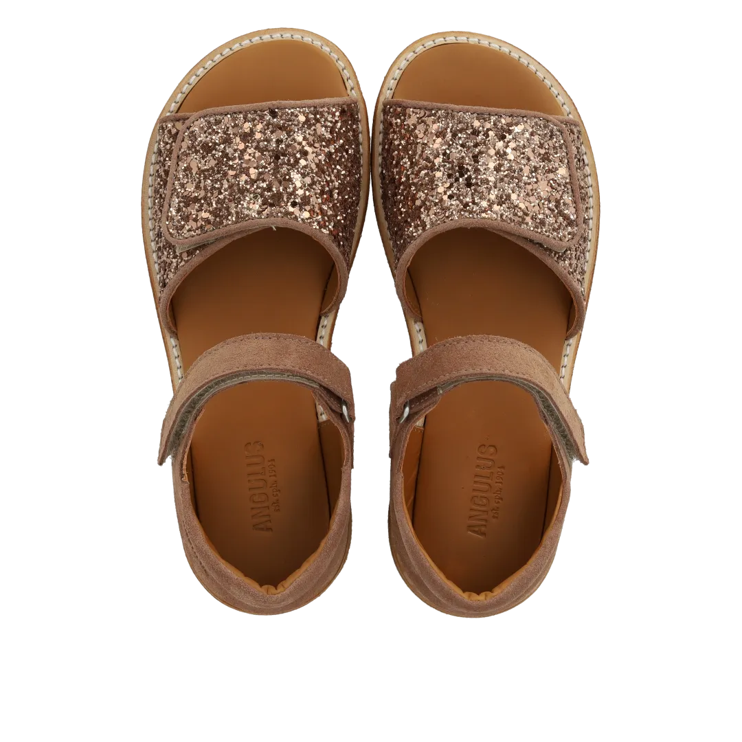 Angulus Justerbar sandal børnesandal læder glitter