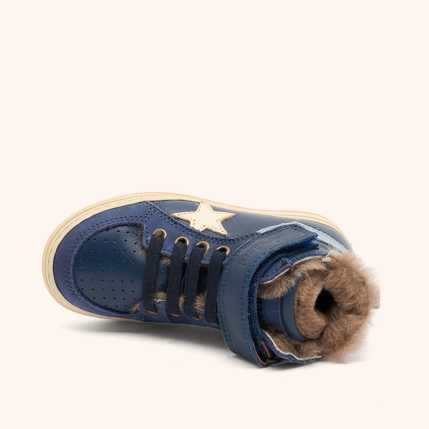 Bisgaard Isak Lamb sneakers navy med lammeskind