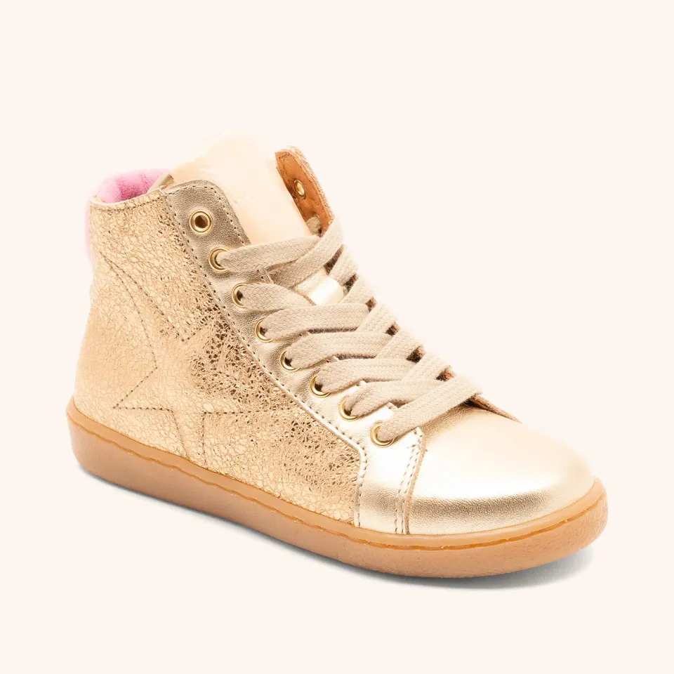 Bisgaard Gaia L høj sneaker guld læder