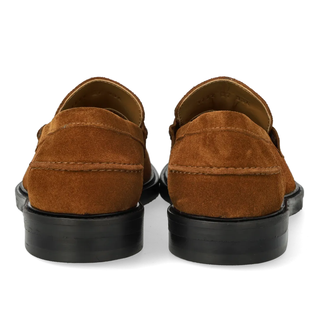 Angulus Penny loafer med flet loafer håndflettet skind
