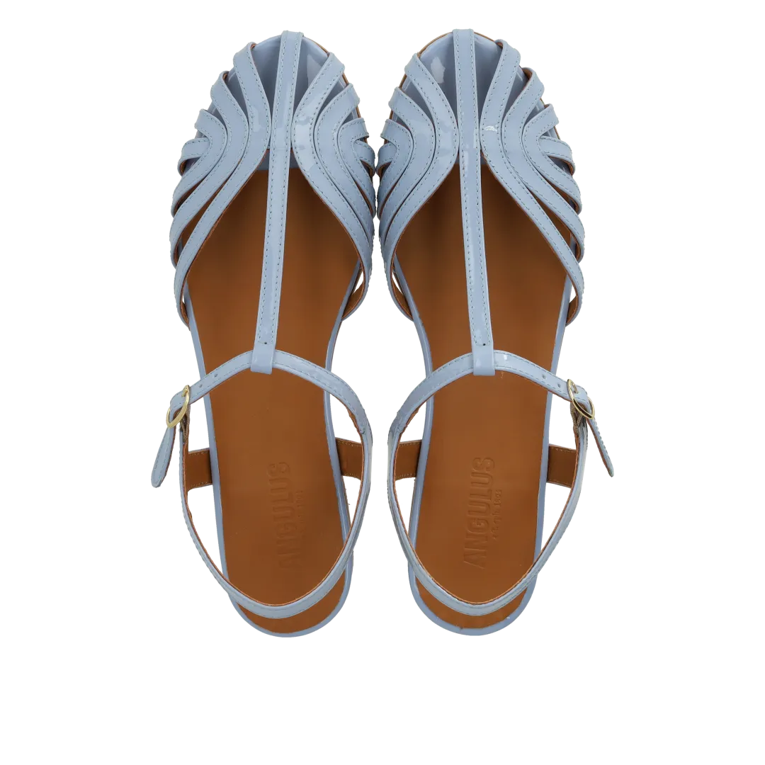 Angulus Flad sandal T-strap organisk detalje