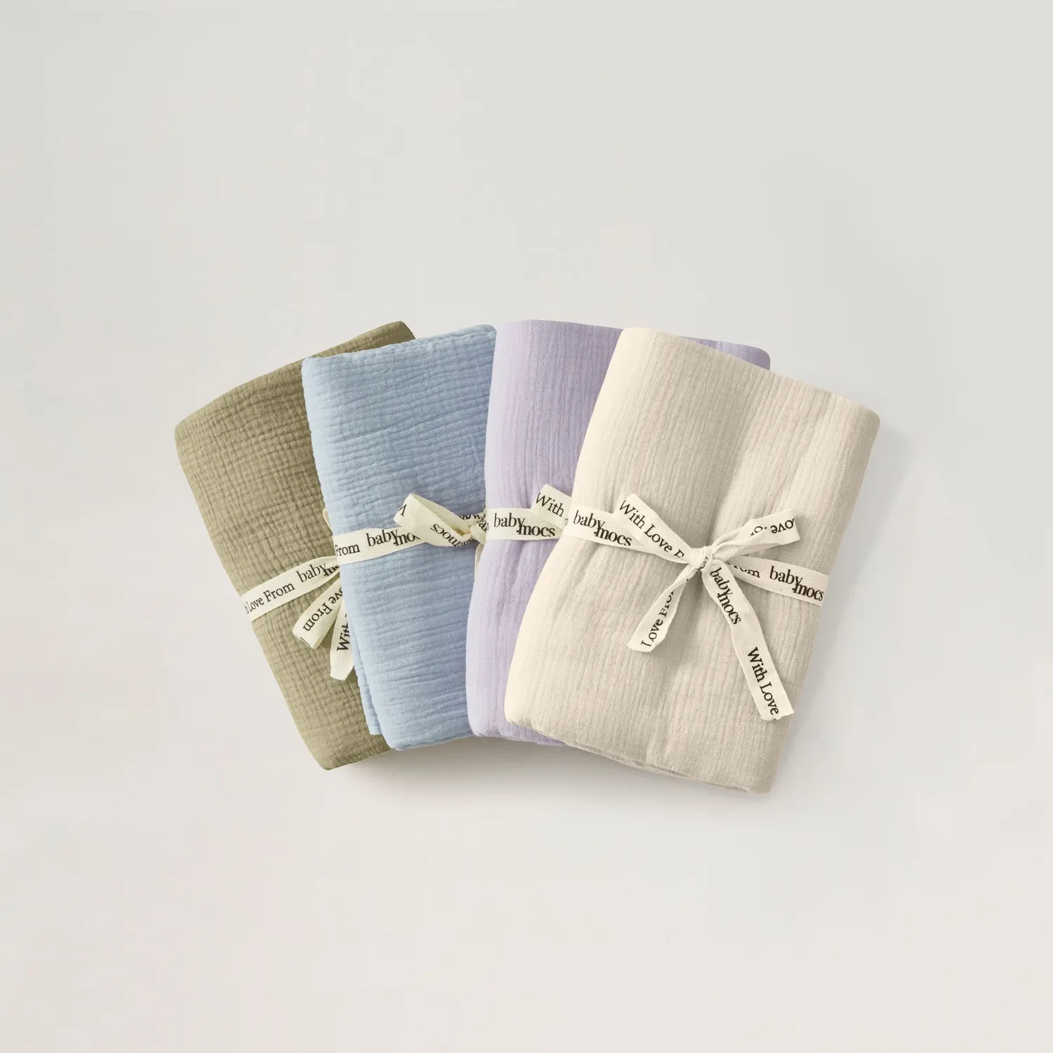 BabyMocs Muslin Swaddle svøb beige 110x110