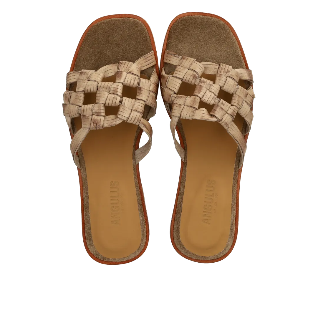 Angulus Slip-on sandal fletdetalje sandal 36-42 helstr