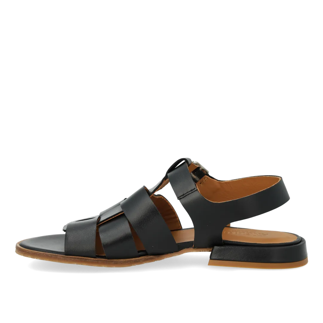 Angulus Flettet fisherman sandal i læder dame