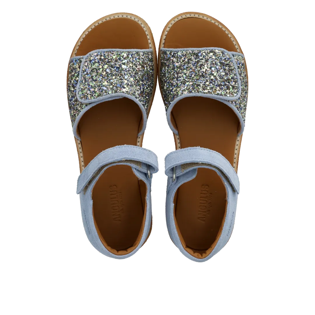 Angulus Justerbar sandal glitter børnesandal læder