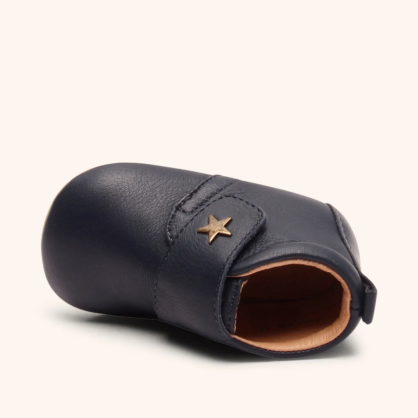 Bisgaard Baby Star hjemmesko navy læder